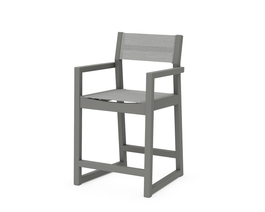 POLYWOOD® EDGE Sling Counter Arm Chair
