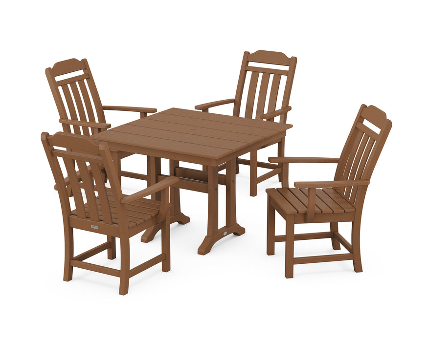 Country Living by POLYWOOD 5-Piece Farmhouse Dining Set with Trestle Legs
