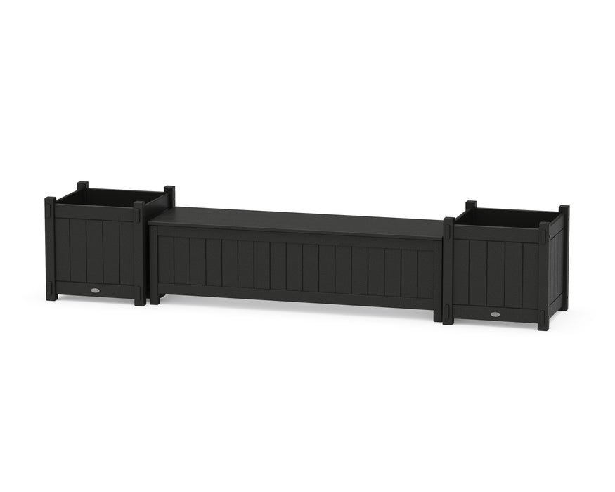 POLYWOOD® 60" Vineyard Straight Planter Storage Bench Set- Large