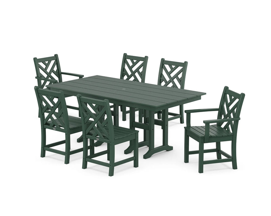 POLYWOOD Chippendale 7-Piece Farmhouse Dining Set