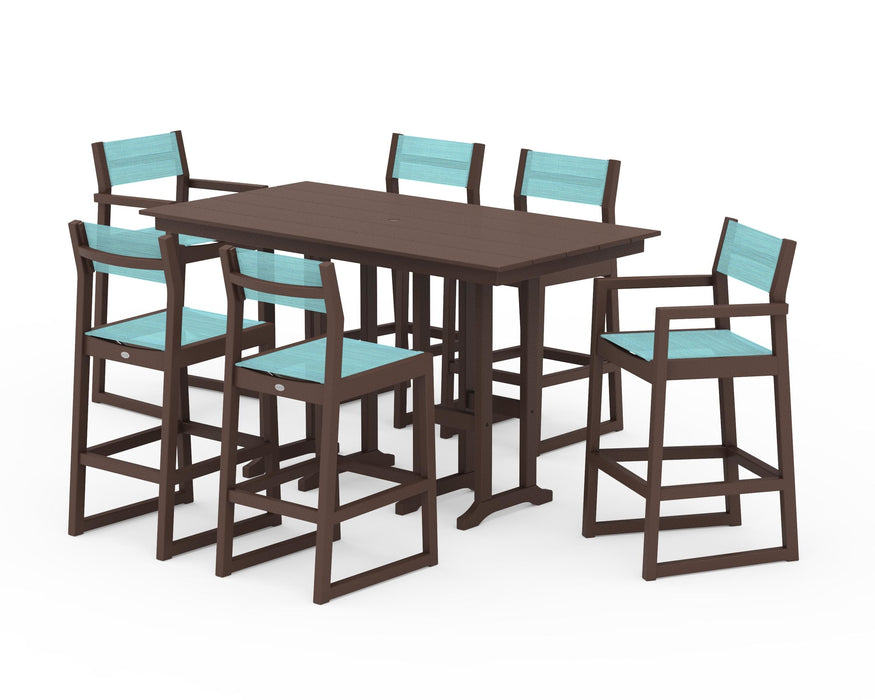 POLYWOOD® EDGE Sling 7-Piece Farmhouse Bar Set