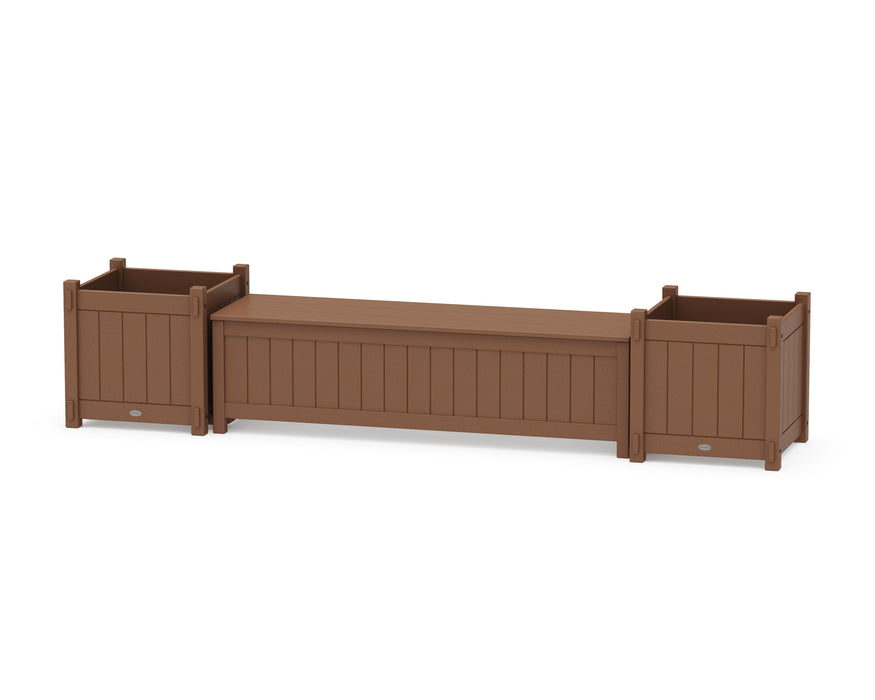 POLYWOOD® 60" Vineyard Straight Planter Storage Bench Set- Large