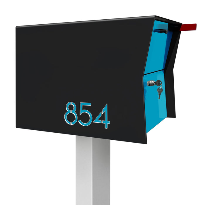 NEW! The Retrobox Locking Package Dropbox in TEXTURED MATT JET BLACK - Modern Mailbox