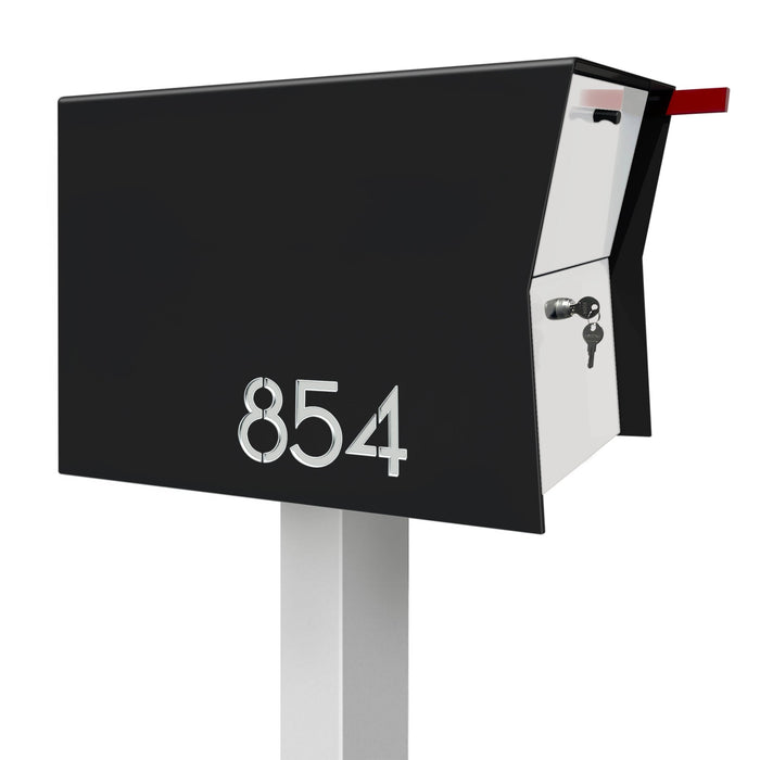NEW! The Retrobox Locking Package Dropbox in TEXTURED MATT JET BLACK - Modern Mailbox