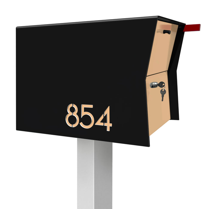 NEW! The Retrobox Locking Package Dropbox in TEXTURED MATT JET BLACK - Modern Mailbox