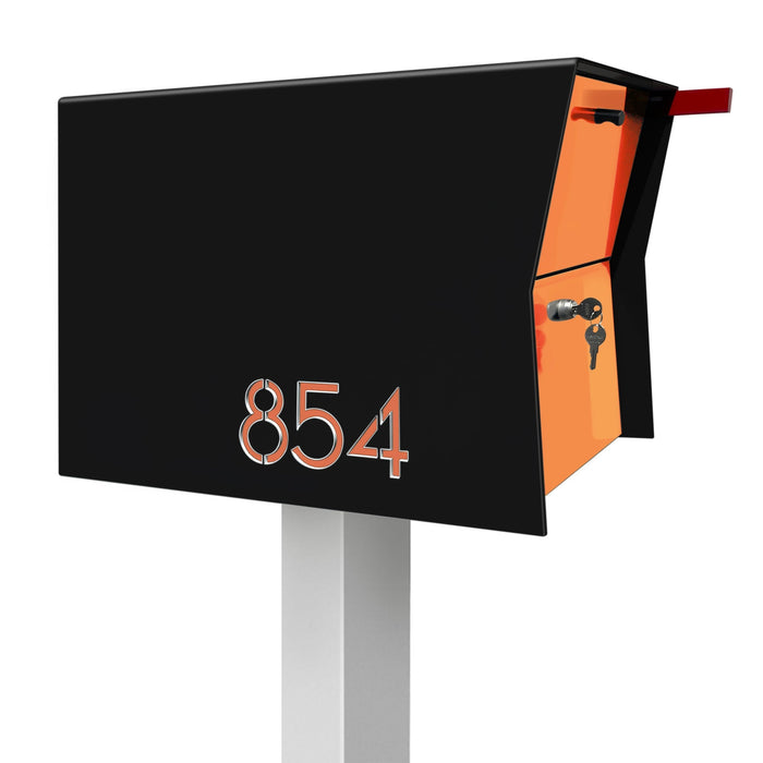 NEW! The Retrobox Locking Package Dropbox in TEXTURED MATT JET BLACK - Modern Mailbox