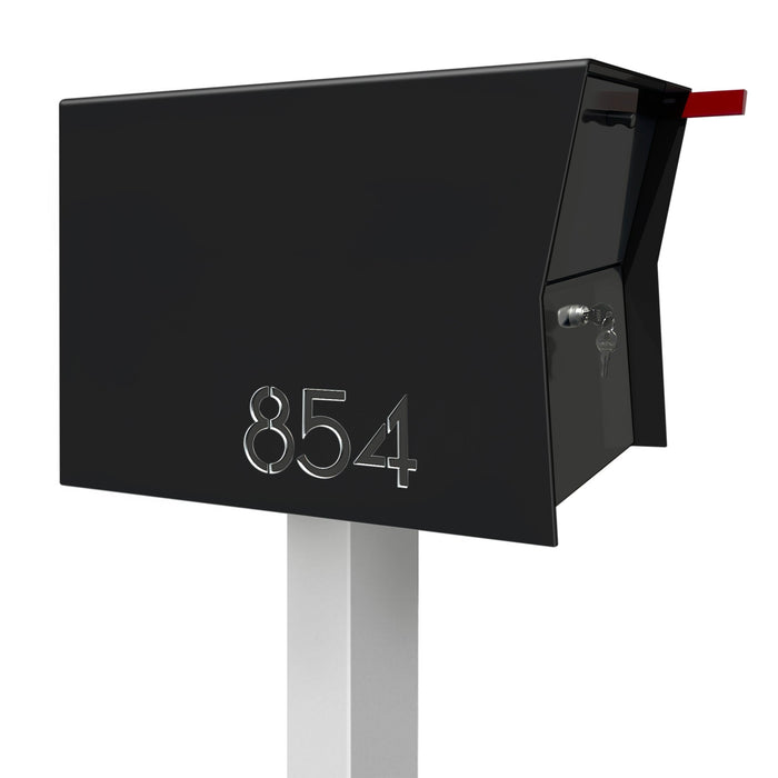 NEW! The Retrobox Locking Package Dropbox in TEXTURED MATT JET BLACK - Modern Mailbox