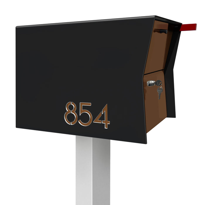 NEW! The Retrobox Locking Package Dropbox in TEXTURED MATT JET BLACK - Modern Mailbox