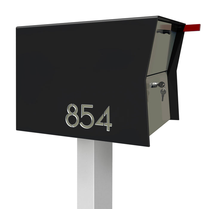 NEW! The Retrobox Locking Package Dropbox in TEXTURED MATT JET BLACK - Modern Mailbox