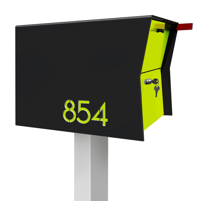 NEW! The Retrobox Locking Package Dropbox in TEXTURED MATT JET BLACK - Modern Mailbox