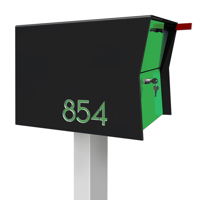 NEW! The Retrobox Locking Package Dropbox in TEXTURED MATT JET BLACK - Modern Mailbox