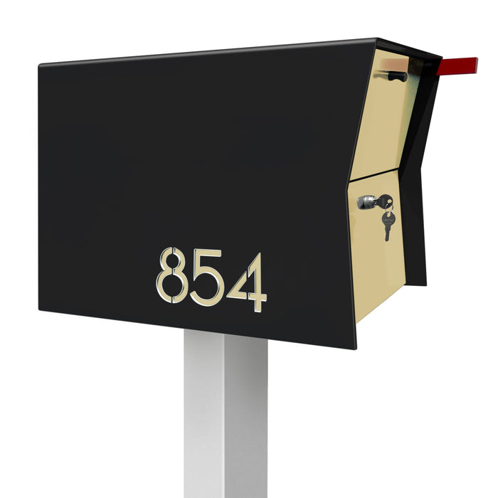 NEW! The Retrobox Locking Package Dropbox in TEXTURED MATT JET BLACK - Modern Mailbox