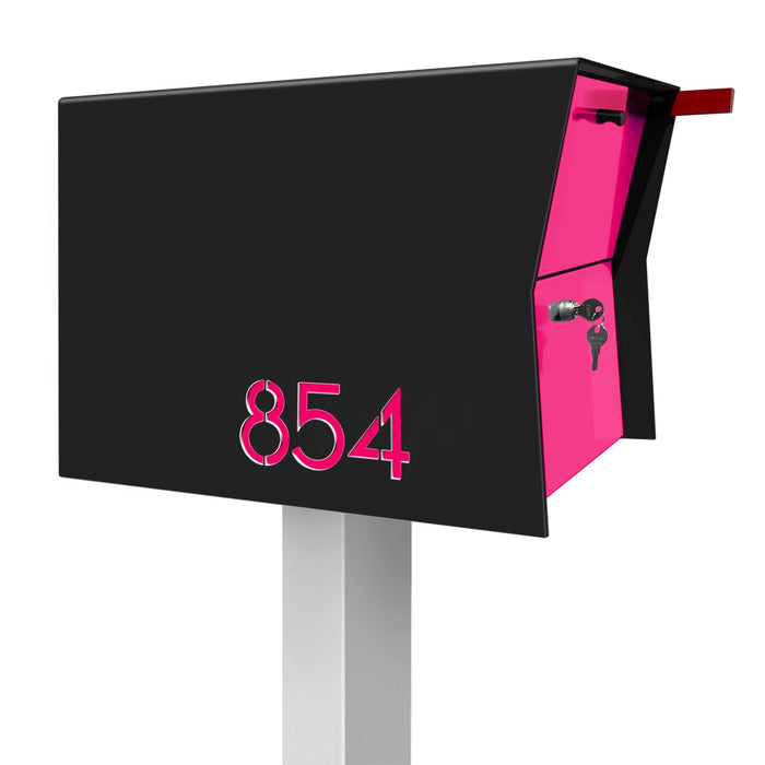 NEW! The Retrobox Locking Package Dropbox in TEXTURED MATT JET BLACK - Modern Mailbox