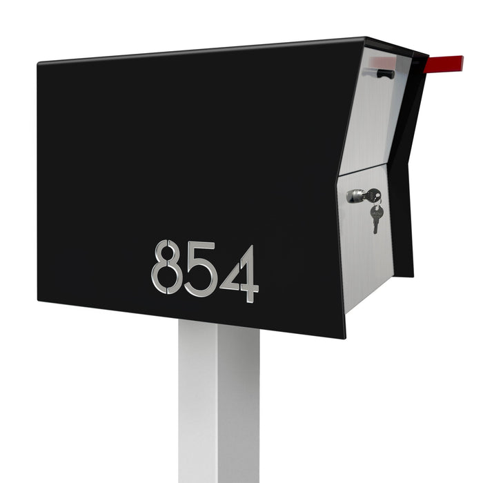 NEW! The Retrobox Locking Package Dropbox in TEXTURED MATT JET BLACK - Modern Mailbox