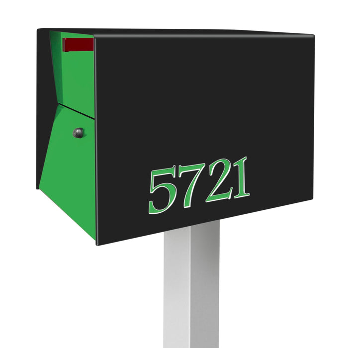 NEW! The UpTown Box Locking Package Dropbox  in TEXTURED MATT JET BLACK - Modern Mailbox