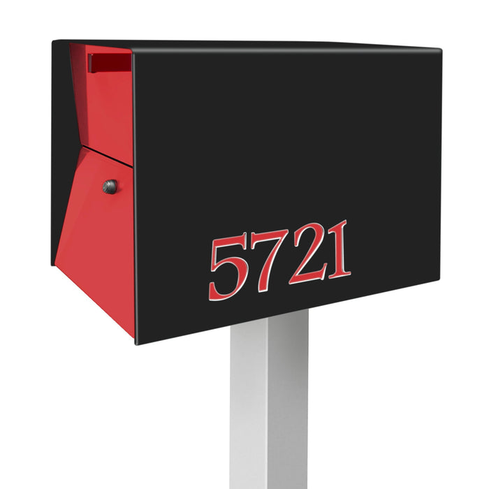NEW! The UpTown Box Locking Package Dropbox  in TEXTURED MATT JET BLACK - Modern Mailbox