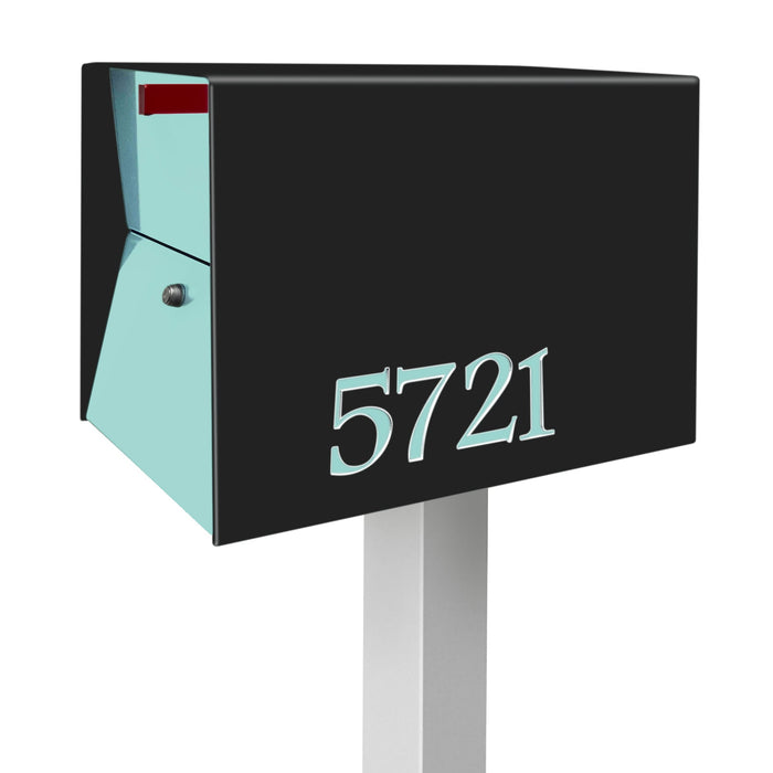 NEW! The UpTown Box Locking Package Dropbox  in TEXTURED MATT JET BLACK - Modern Mailbox