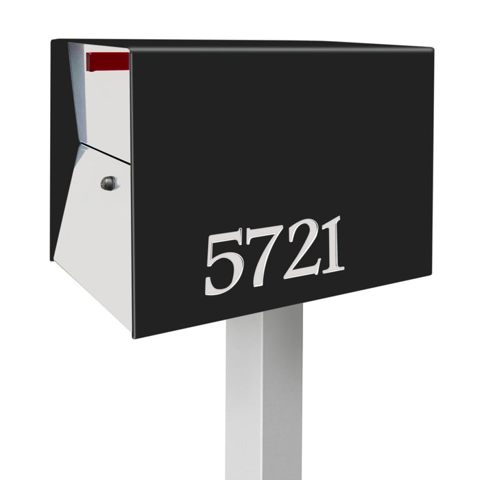 NEW! The UpTown Box Locking Package Dropbox  in TEXTURED MATT JET BLACK - Modern Mailbox