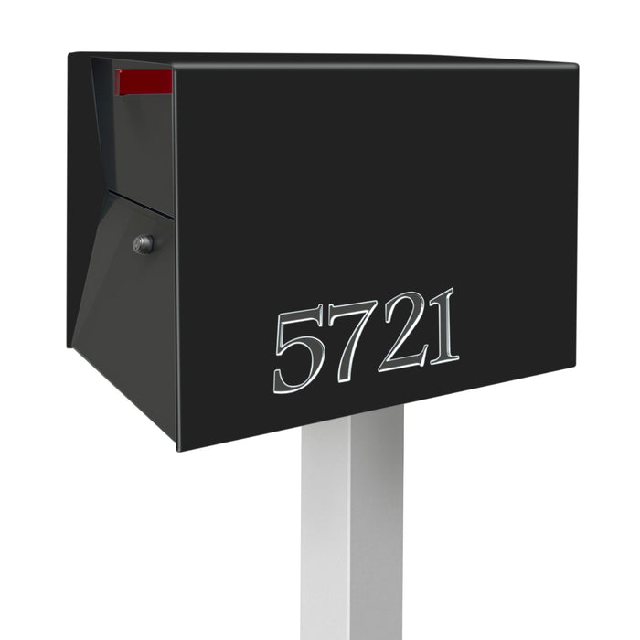 NEW! The UpTown Box Locking Package Dropbox  in TEXTURED MATT JET BLACK - Modern Mailbox