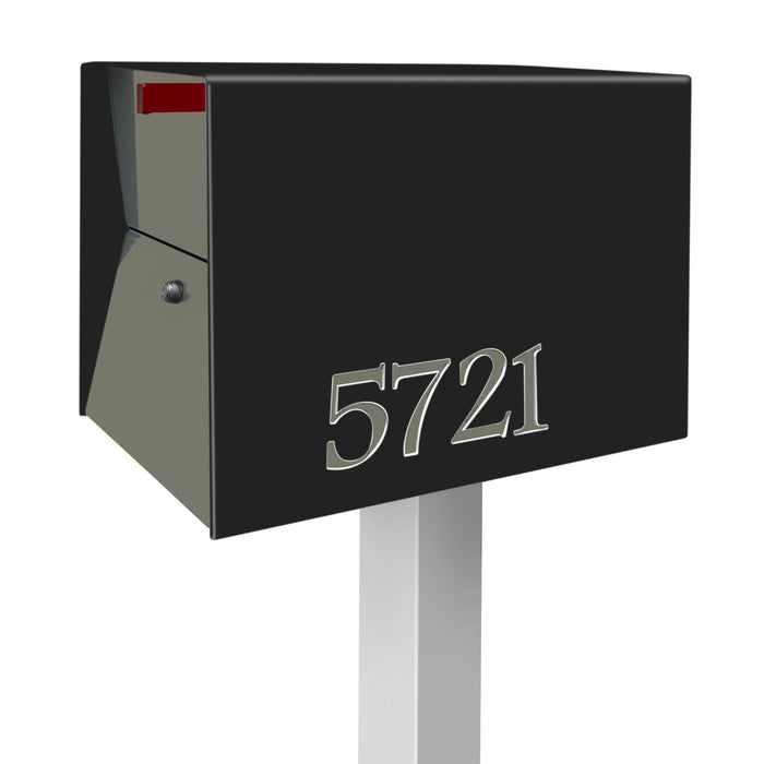 NEW! The UpTown Box Locking Package Dropbox  in TEXTURED MATT JET BLACK - Modern Mailbox