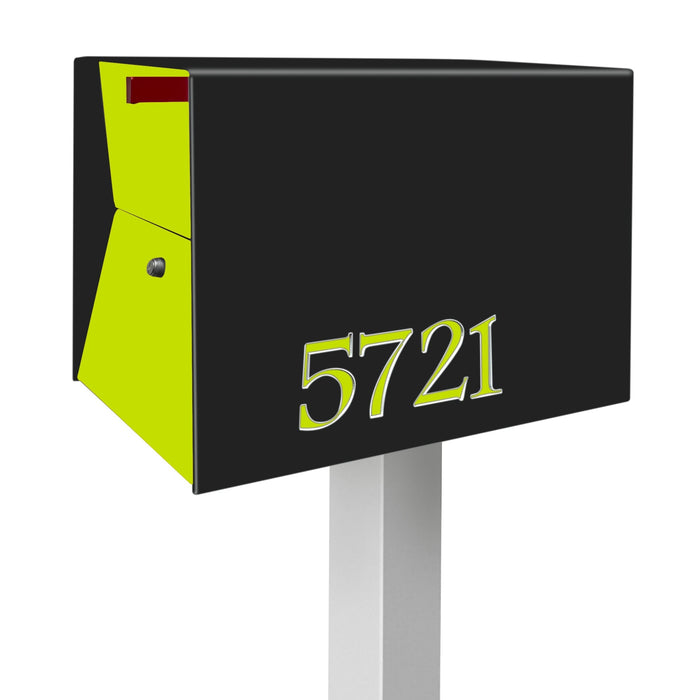 NEW! The UpTown Box Locking Package Dropbox  in TEXTURED MATT JET BLACK - Modern Mailbox
