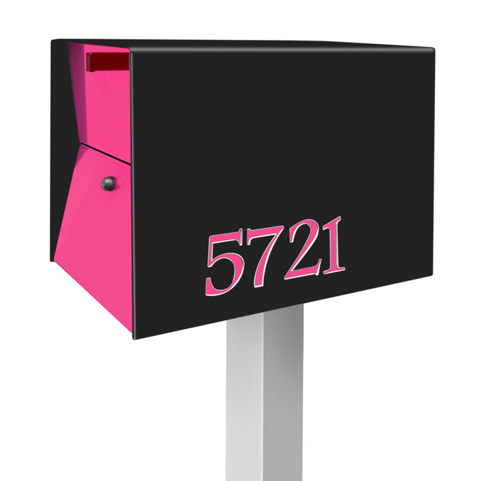 NEW! The UpTown Box Locking Package Dropbox  in TEXTURED MATT JET BLACK - Modern Mailbox