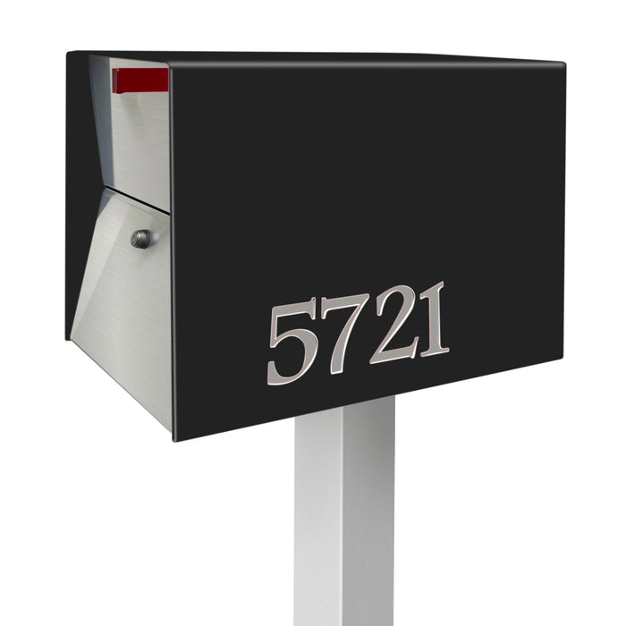 NEW! The UpTown Box Locking Package Dropbox  in TEXTURED MATT JET BLACK - Modern Mailbox
