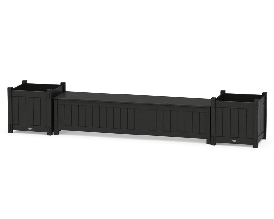 POLYWOOD® 72" Vineyard Straight Planter Storage Bench Set- Large