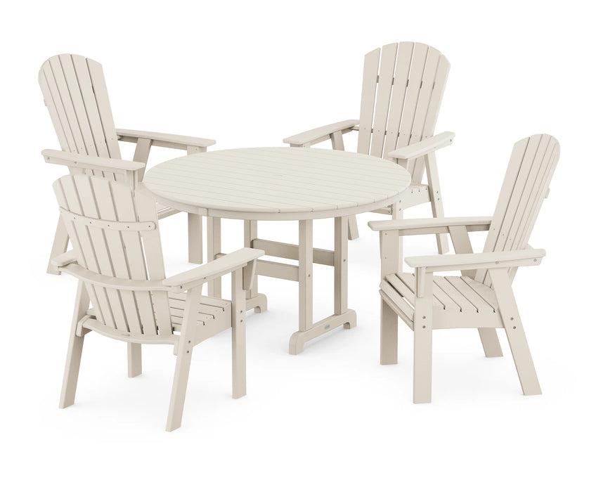 POLYWOOD Nautical Adirondack 5-Piece Round Dining Set