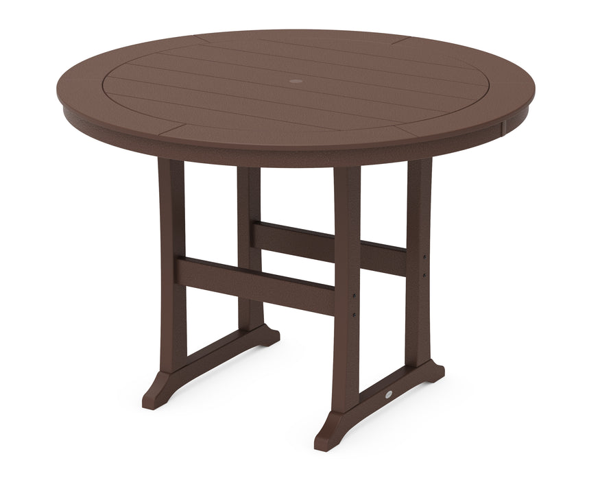 POLYWOOD® Nautical Trestle 60” Round Bar Table