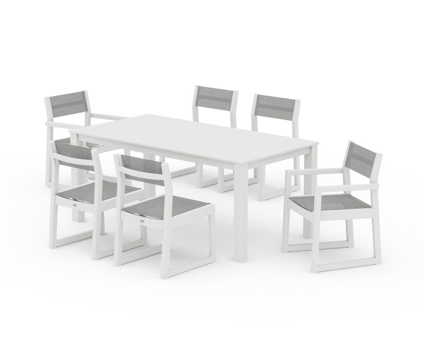 POLYWOOD® EDGE Sling 7-Piece Parsons Dining Set