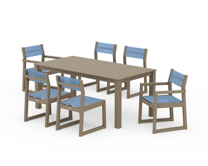 POLYWOOD® EDGE Sling 7-Piece Parsons Dining Set