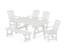 Country Living by POLYWOOD 6-Piece Rustic Farmhouse Dining Set with Bench