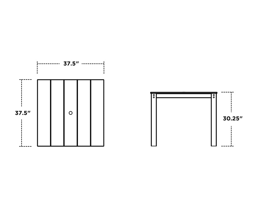 POLYWOOD Lakeside 5-Piece Parsons Dining Set