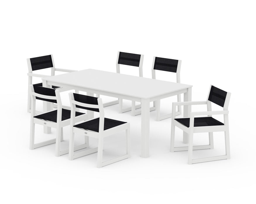 POLYWOOD® EDGE Sling 7-Piece Parsons Dining Set