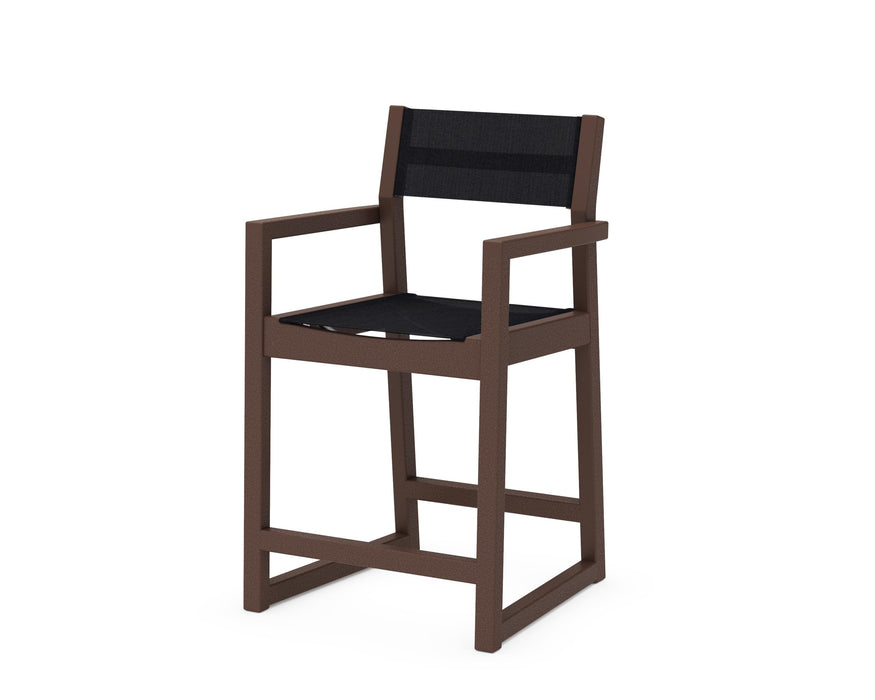 POLYWOOD® EDGE Sling Counter Arm Chair