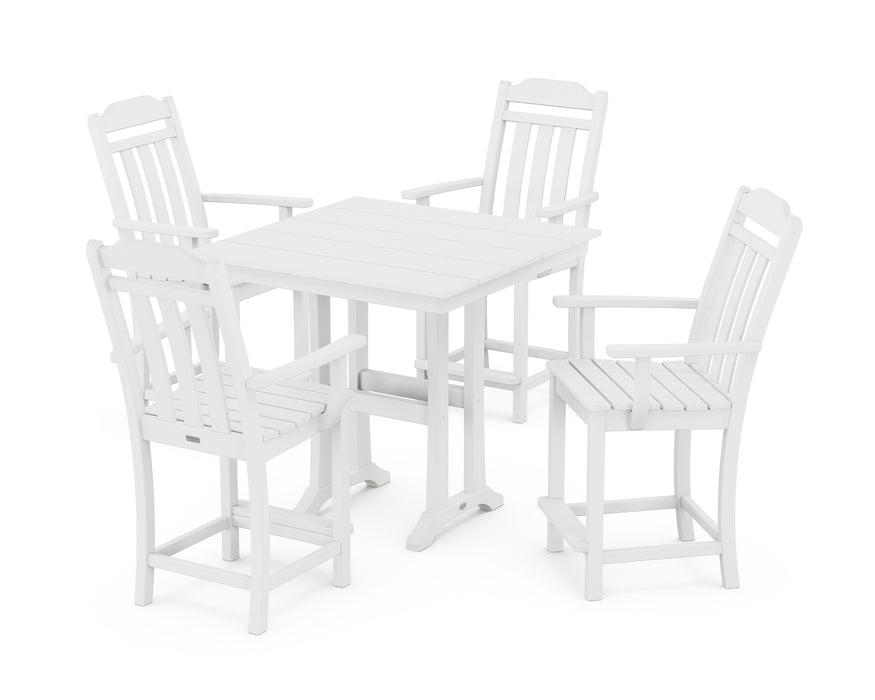 Country Living by POLYWOOD 5-Piece Farmhouse Counter Set with Trestle Legs
