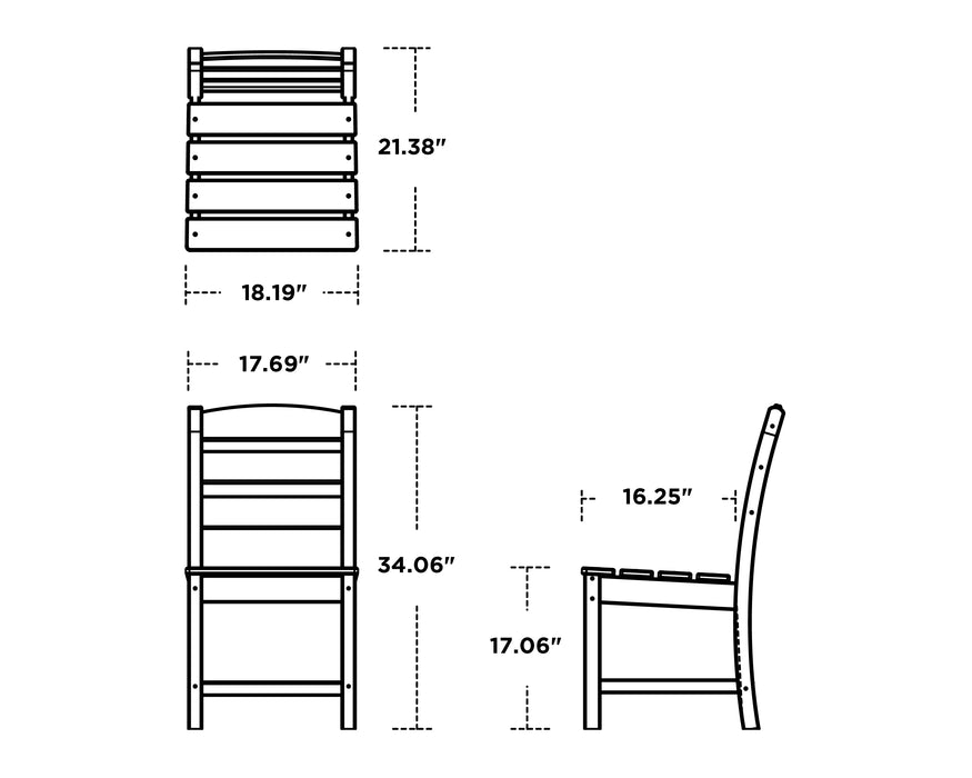 POLYWOOD Lakeside 7-Piece Parsons Dining Set