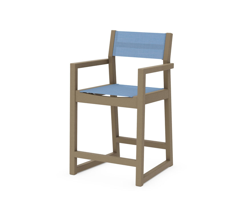 POLYWOOD® EDGE Sling Counter Arm Chair
