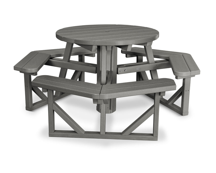 POLYWOOD Park 36" Round Picnic Table in Slate Grey