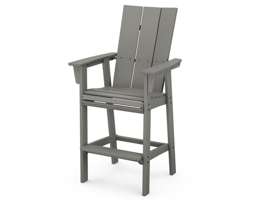 POLYWOOD® Modern Curveback Adirondack Bar Chair in Slate Grey