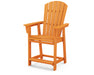 POLYWOOD Nautical Curveback Adirondack Counter Chair in Tangerine