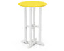 POLYWOOD® Contempo 24" Round Counter Table in White / Lemon