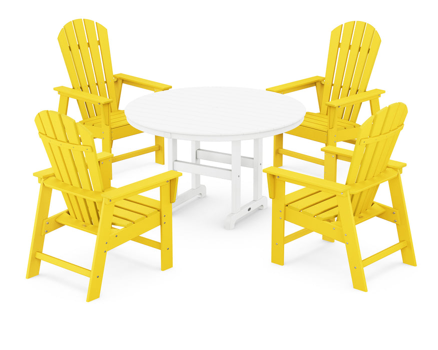 POLYWOOD South Beach 5-Piece Dining Set in Lemon / White