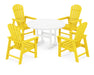 POLYWOOD South Beach 5-Piece Dining Set in Lemon / White