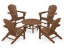 POLYWOOD South Beach 5-Piece Conversation Group in Teak