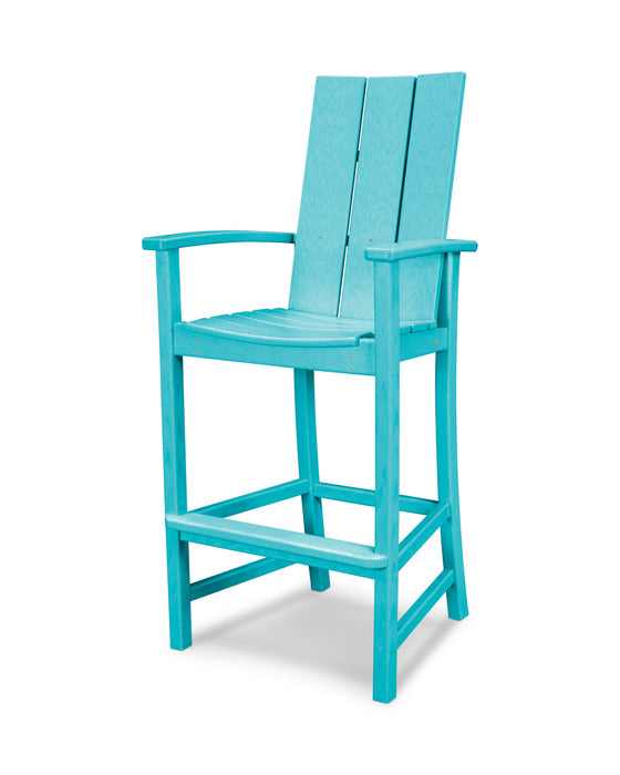 POLYWOOD Modern Adirondack Bar Chair in Aruba