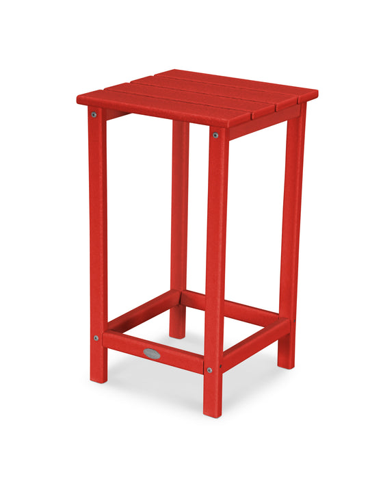 POLYWOOD Long Island 26" Counter Side Table in Sunset Red