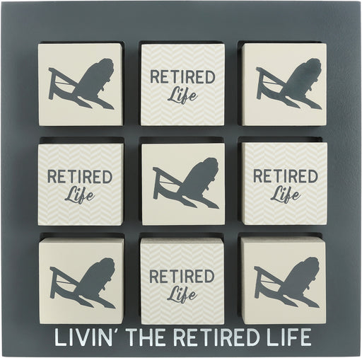 Retired Life  9.75" MDF Tictactoe Set
