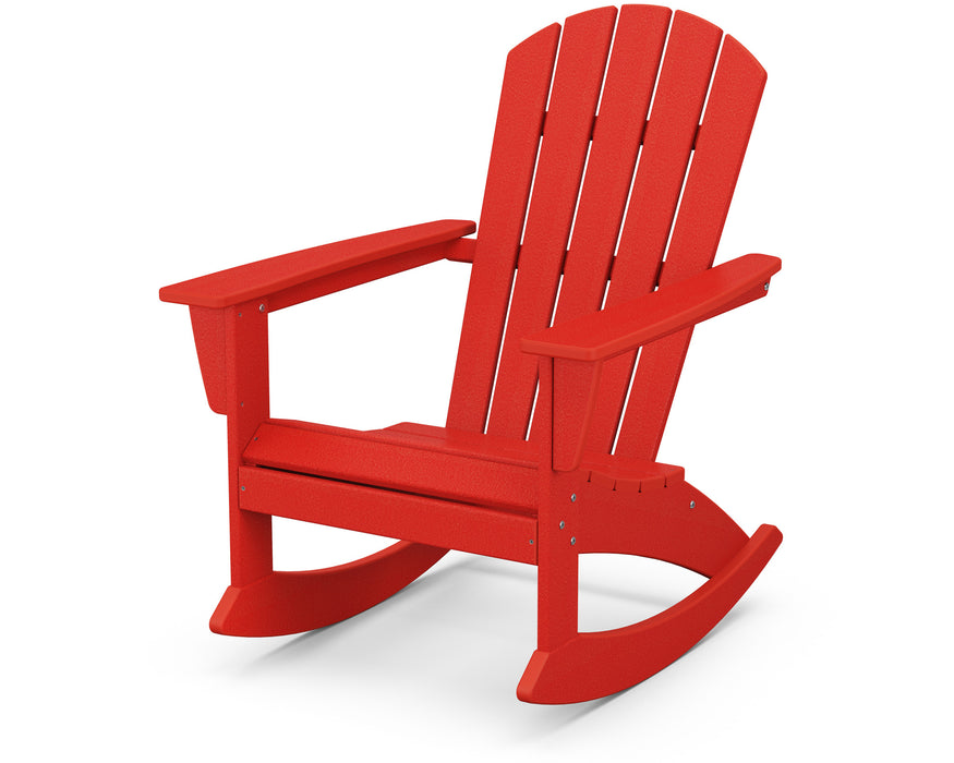 POLYWOOD® Nautical Adirondack Rocking Chair in Sunset Red